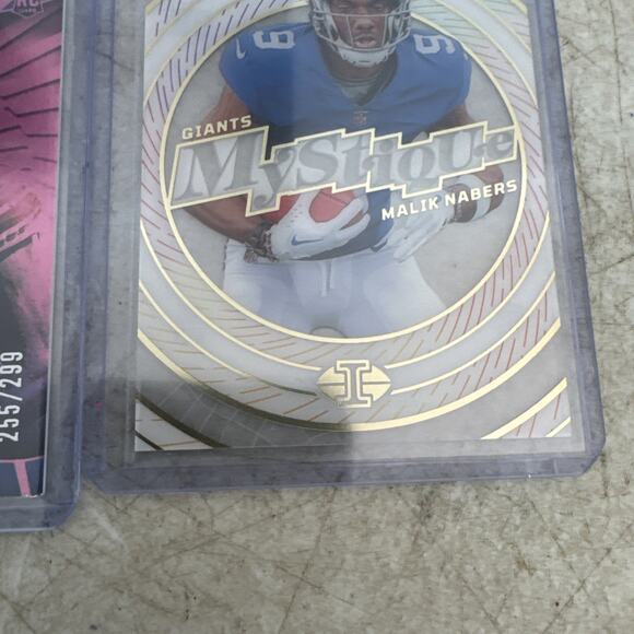 2024 Panini Illusions Malik Nabers Pink Trophy Collection /299 & Mystique - Picture 5 of 7